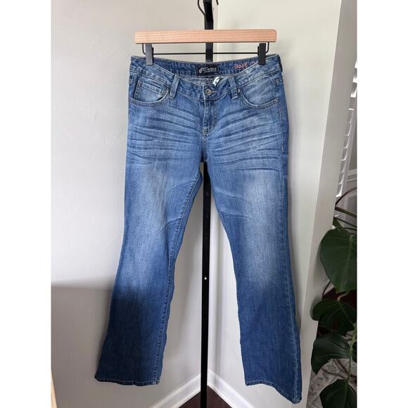 Volcom Y2K Flare Denim Jeans Low Rise Size 9 - Picture 1 of 4